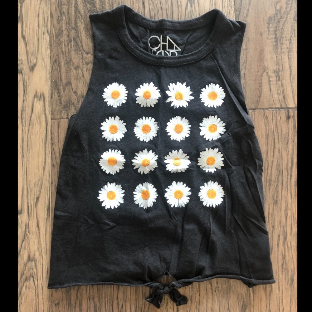 Cute flower tied front tank top